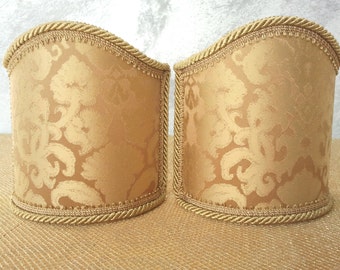 Venetian Lampshades on Rubelli fabric – Lenora Oro pattern - Handmade in Italy