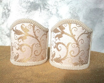 Venetian Lampshades on Rubelli fabric – Giambellino Avorio pattern - Handmade in Italy
