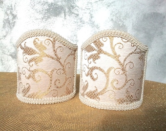Venetian Lampshades on Rubelli fabric – Giambellino Avorio pattern - Handmade in Italy