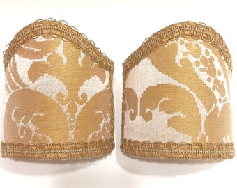 Venetian Lampshades on Rubelli fabric – Ruzante pesco pattern - Handmade in Italy