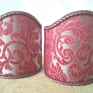 Venetian Lampshades on Rubelli fabric - Semper Augustus Rubino pattern - Handmade in Italy