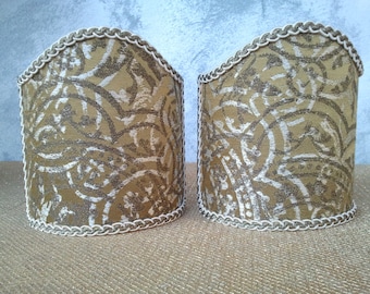 Venetian Lampshades on Rubelli fabric – Argia Bronzo pattern - Handmade in Italy