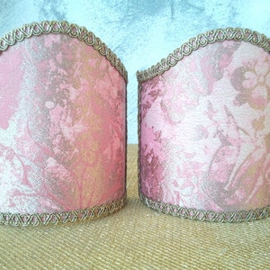 Venetian Lampshades on Rubelli fabric – Mirage Rosa pattern - Handmade in Italy