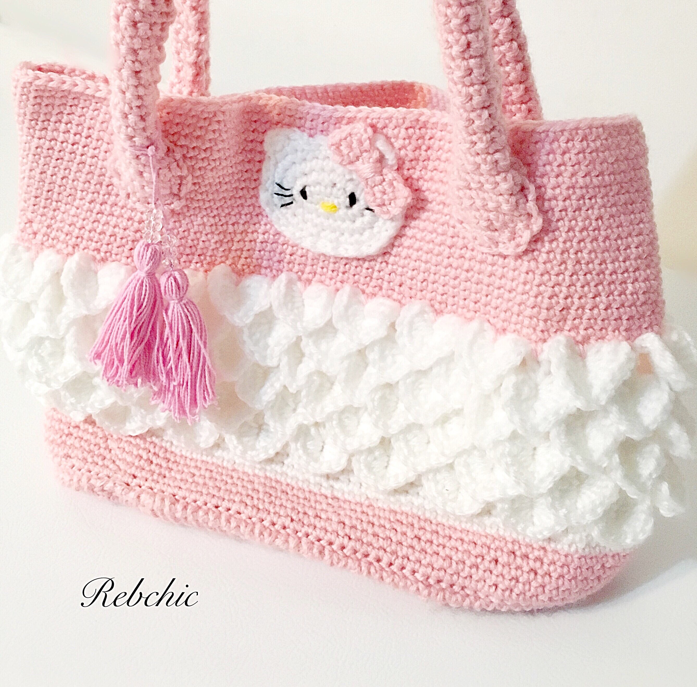  Sac  au crochet  Style Hello  Kitty  sac   main Etsy