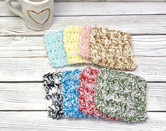 Dish Scrubby, Small Dishcloth, Kitchen Scrubber for Dishes, Gift for Cook, Eco Friendly Kitchen Cloth, Bathtub Scrubber, Hostess Gift