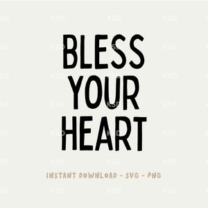 Bénissez votre coeur Svg | Téléchargement instantané | Fichier PNG | Téléchargement numérique | Fichiers Cricut | Sublimation