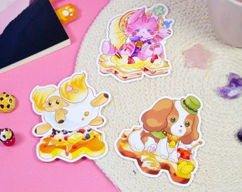 TCG Pastry Sticker Set (10cm Matt Vinyl Sticker Set di 3)