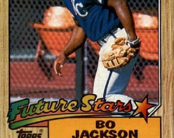Bo Jackson MLB Baseball Sammelkarte 1987 Topps Rookie RC Mint Zustand Future Stars #170 Kansas City KC Royals
