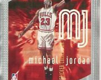 Neue ungeöffnete 1998 MJ Aufkleber Pack - versiegelt Michael Jordan Aufkleber Pack von 6 MJ Aufkleber - mint Zustand - Chicago Bulls - Oberdeck