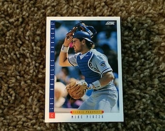 Mike Piazza Score Rookie 1993 MLB Baseball Trading Card RC Los Angeles LA L.A. Dodgers Mint Condition Very Good hof hall of famer
