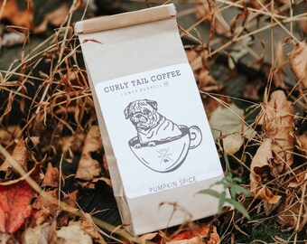 Flavored Roasts, coffee, flavored coffee, small batch coffee roaster (Guardian Angels Pug Rescue)
