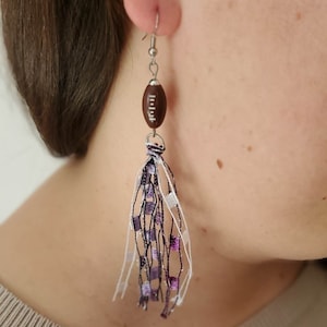 Football Earrings, Baltimore Ravens earrings, Football Fan Earrings, Lightweight earrings, C7