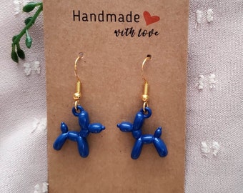Balloon Dog Earrings, Balloon Dog Jewelry, Small Charm Earrings, Funny Earrings, Gift for Girl, Cute Earrings, E8