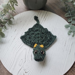 Pocket Dragon with Finger Loop, Dragon Crochet plushie, fidget toy, anxiety relief, ADHD toy