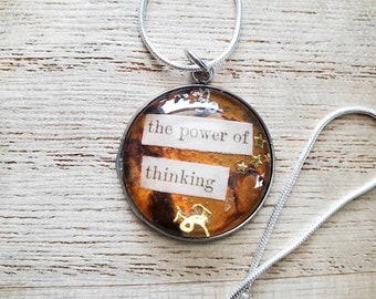 Capricorn Zodiac Quote Necklace, Gift for Capricorn, December or January birthday gift, Necklace with Quote, Inspirational Necklace