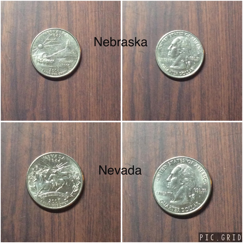 Quarters Only Vintage USA US 50 States Quarters Sold Individually, State Specific ...
