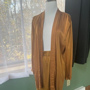 small / vintage 70s / CW / all silk / jumpsuit / pajama set / mix and match.