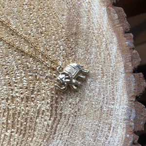 elephant charm necklace in gold / good luck / nostalgic gift / charm gold necklace / best gift ideas.