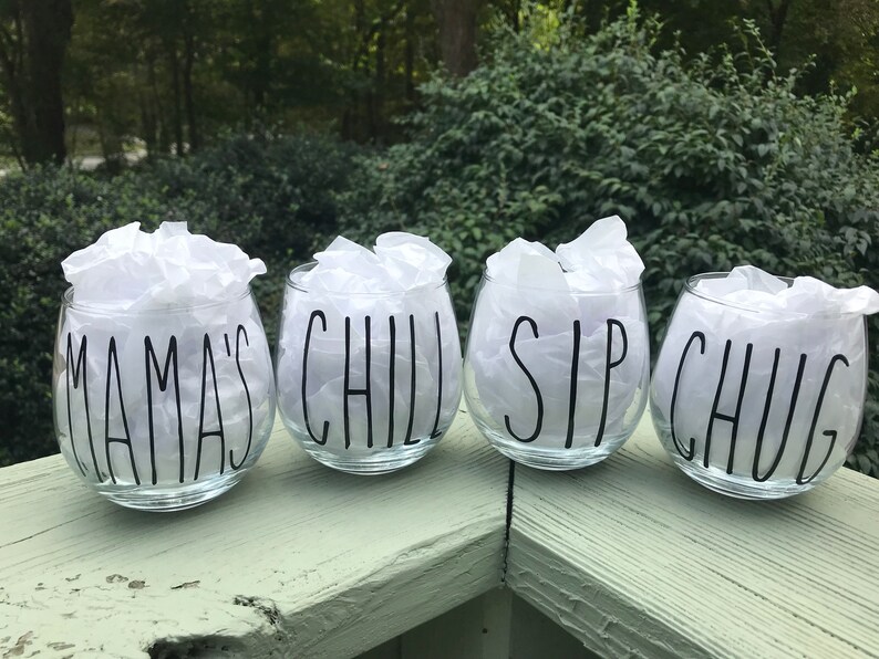 Rae Dunn Inspired Wine Glasses Custom Wine Glasses