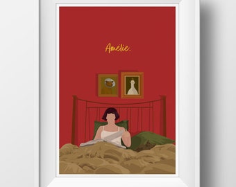 Amelie Movie Illustration Art Print Poster - Multiple Sizes