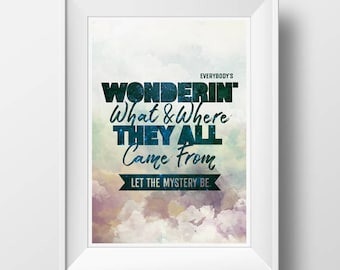 Let The Mystery Be - Art Print Poster - Multiple Sizes