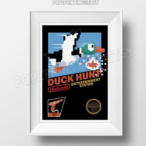 Duck Hunt Nes Cover Art Print Poster - Multiple Sizes
