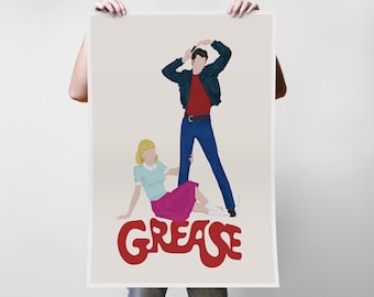 Grease Movie - Art Print Poster - Multiple Sizes
