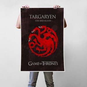 Targaryen GoT House Art Print Poster - Multiple Sizes