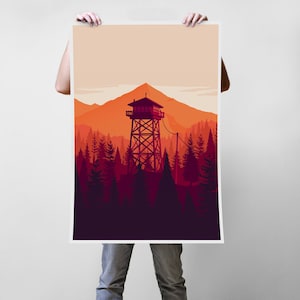 Tower In The Woods Art Print Poster - Multiple Sizes