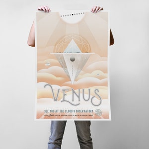Venus Planet of the Future NASA Propaganda Traveler Art Print Poster - Multiple Sizes