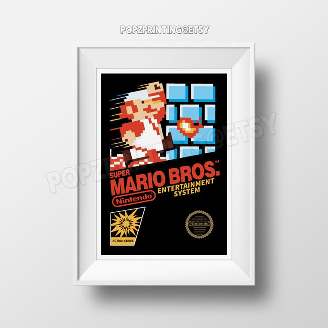 Super Mario Bros. Nes Cover Art Print Poster Multiple Sizes | Etsy