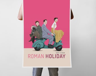 Roman Holiday Movie - Audrey Hepburn Art Print Poster - Multiple Sizes