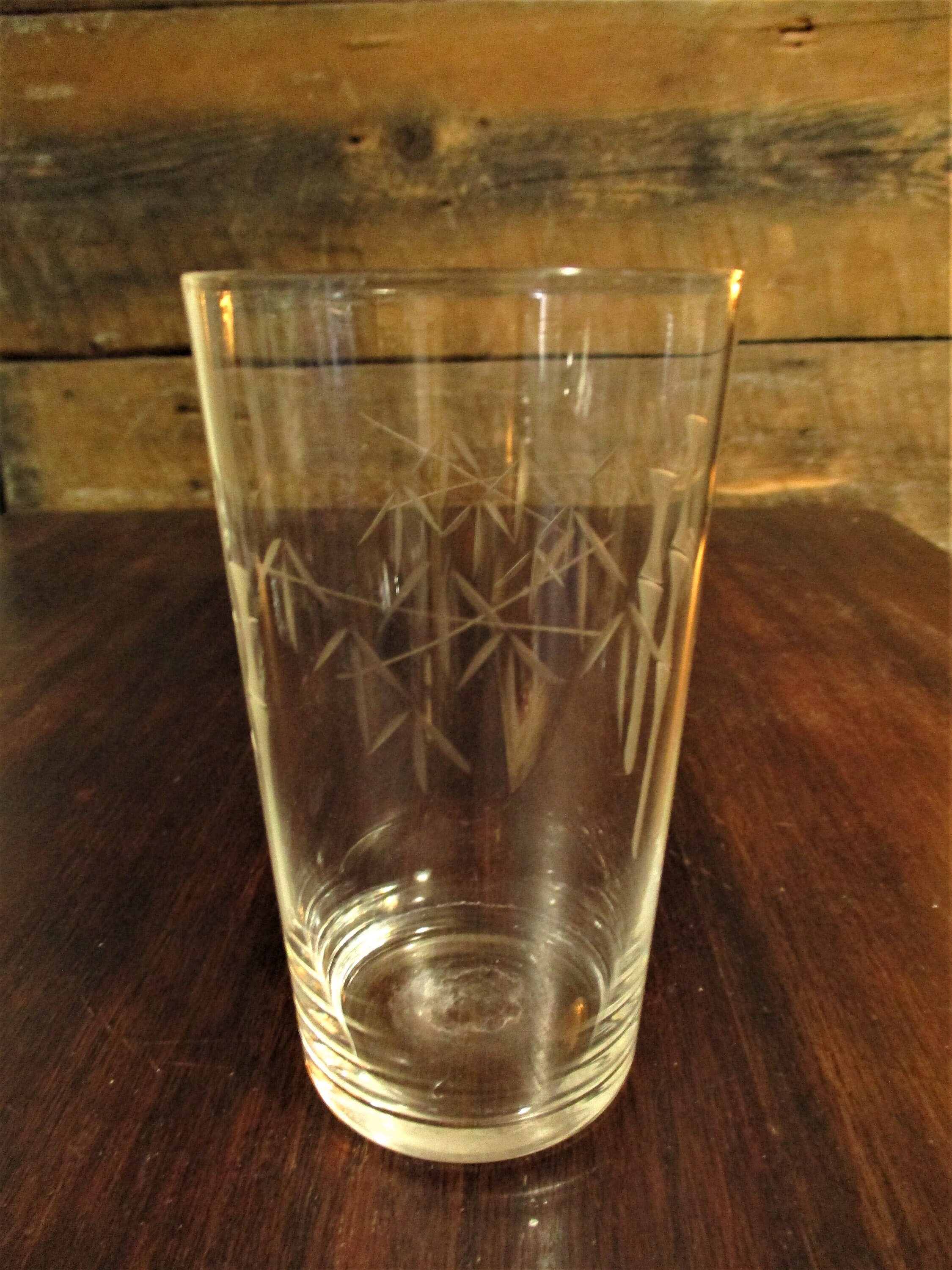 Noritake Bamboo Glasses Etched Pattern 12 oz Higball or Water Etsy