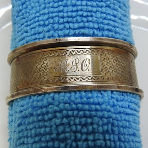 hallmarked silver napkin ring 1957 made by broadway &co in birmingham england