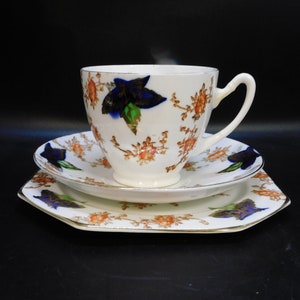 19th century Antique trio, Cup, Saucer, Side Plate, Tea set, Rare tea set only 2 available