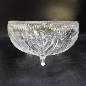 Vintage Crystal glass sugar bowl, bon bon bowl,