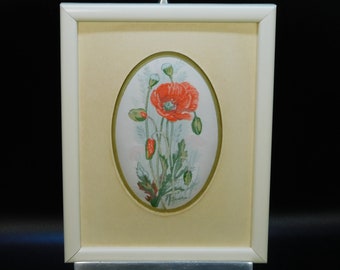 Cash's silk woven picture, Poppy