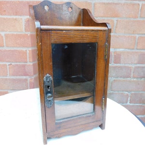 Oak Tobacco Cabinet With Tobacco Jar - Etsy UK