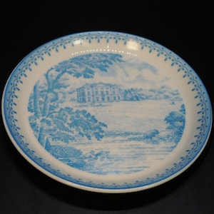 Wedgwood Schale, Etruria Hall, blau und weiß, Wedgwood Familie vor Jahren zu Hause