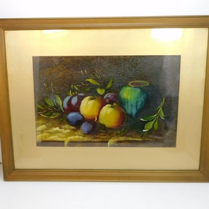 original antique watercolour, still fruit study