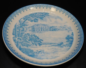 MN by Wedgwood Winona State State Teachers College Series Pink Transferware, Somsen Hall Vintage Dinner Plate Winona