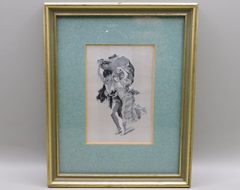 Cash&#39;s silk woven picture, L&#39;Orage, French series, after painting by P,A,Cot