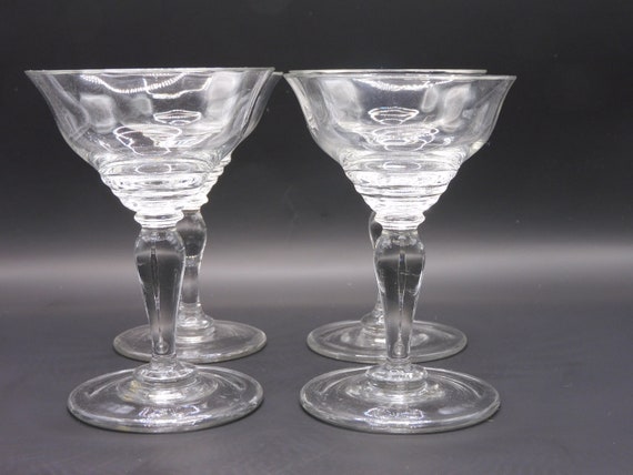 Set de 4 Crystal Cocktail licor Jerez vasos vajilla de