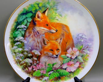 The European Fox, Decorative Display Plate, Limited edition