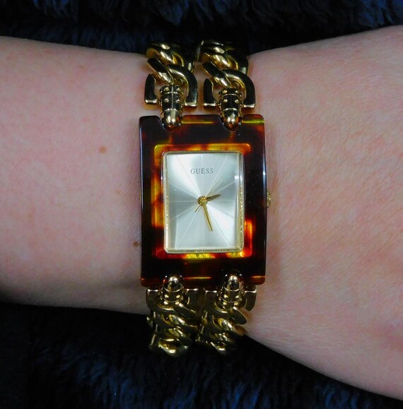 Guess Gold Watch with Tortoise Shell Band s-l400.jpg main image 2