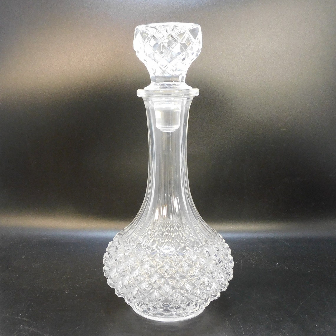 Vintage French Cristal d'Arques glass wine decanter in the Etsy