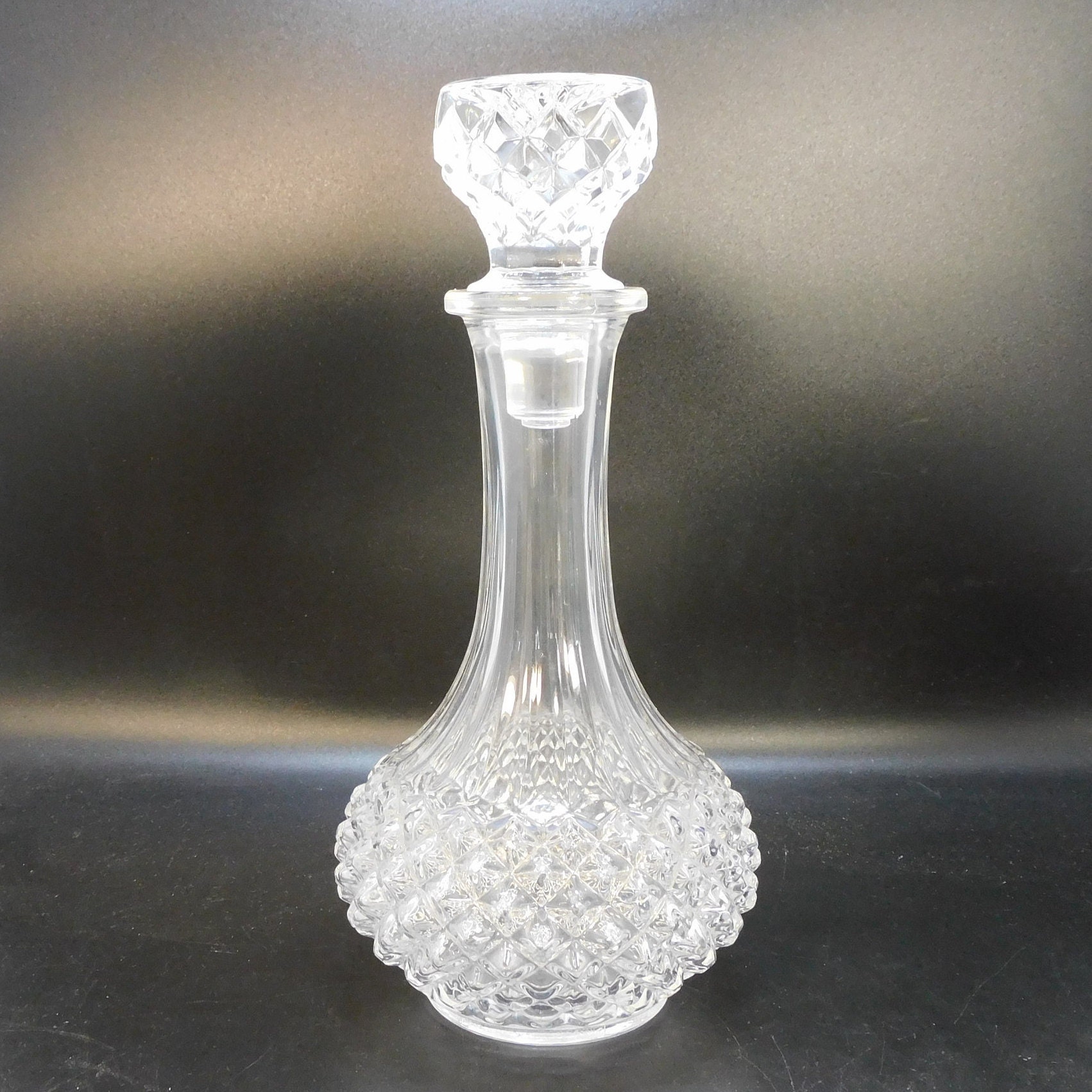 Vintage French Cristal d'Arques glass wine decanter in the Etsy