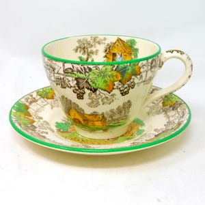 Copeland Spode’s Byron Teetasse mit Untertasse (1911–1940) - Vintage englische Transferware