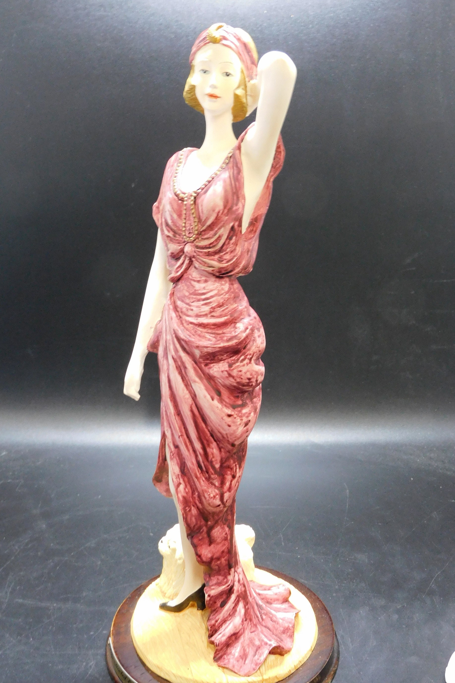 Art Deco Lady Figurine Sophisticated Evening Ornament 31cm Etsy