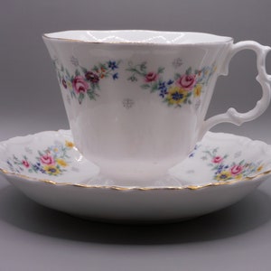 Royal Kent Cup and saucer, Pink rose decoration, up to 3 available